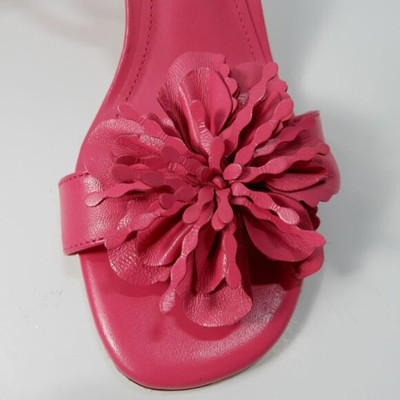 Larroude Hibiscus Slingback Sandals Size 6 Magenta Pink Leather NEW $350 - Picture 16 of 16